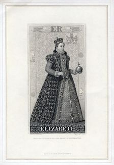 Elizabeth I of England, (late 19th century).Artist: W Ridgway