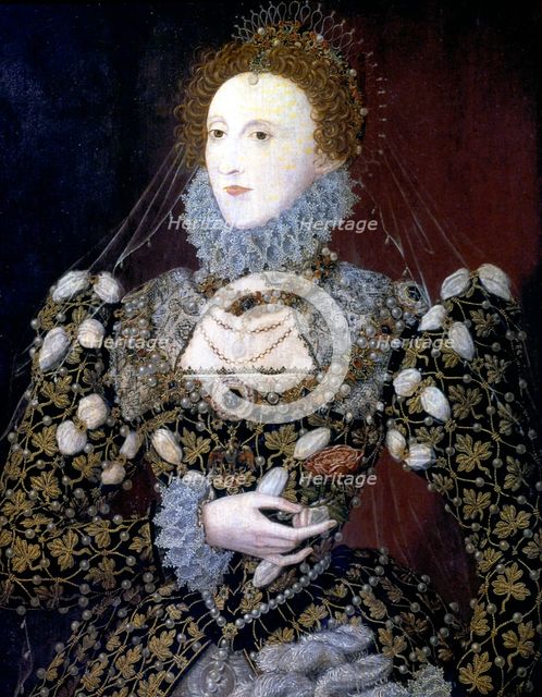 Elizabeth I, Queen of England and Ireland, 1575. Artist: Nicholas Hilliard