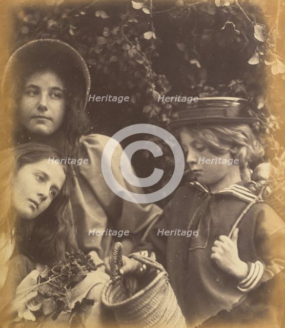 Elizabeth Keown, Kate Keown, and Freddy Gould, c. 1866-1868. Creator: Julia Margaret Cameron.