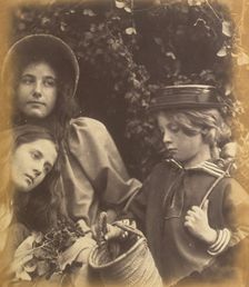 Elizabeth Keown, Kate Keown, and Freddy Gould, c. 1866-1868. Creator: Julia Margaret Cameron