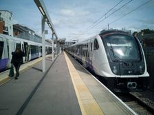 Elizabeth Line, Abbey Wood, London, UK, May 2022. Creator: Ethel Davies