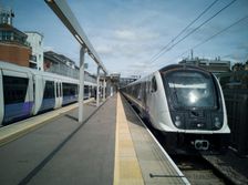 Elizabeth Line, Abbey Wood, London, UK, May 2022. Creator: Ethel Davies