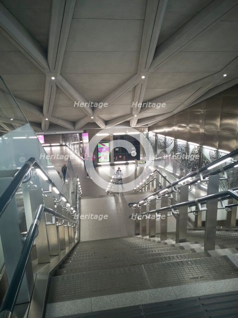 Elizabeth Line, Liverpool St, London, UK, May 2022. Creator: Ethel Davies.