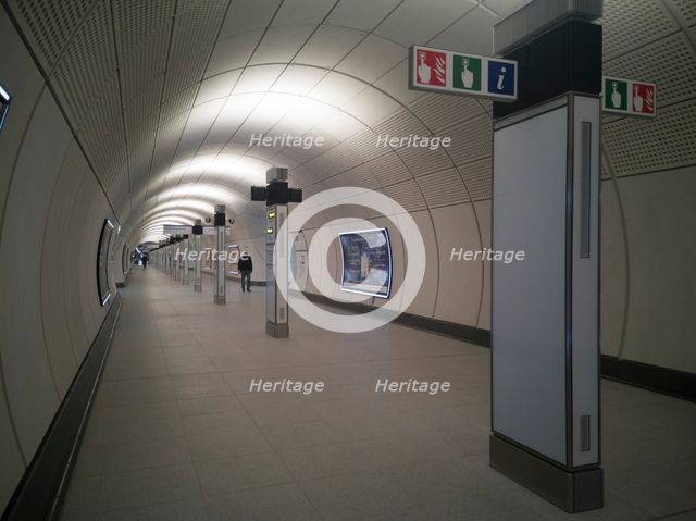Elizabeth Line, Liverpool St, London, UK, May 2022. Creator: Ethel Davies.
