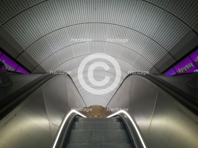 Elizabeth Line, Liverpool St, London, UK, May 2022. Creator: Ethel Davies.