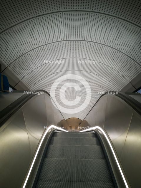 Elizabeth Line, Liverpool St, London, UK, May 2022. Creator: Ethel Davies.