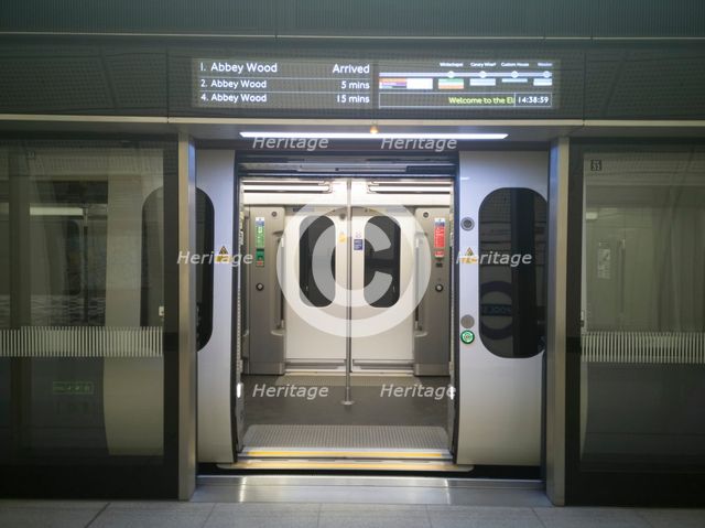 Elizabeth Line, Liverpool St, London, UK, May 2022. Creator: Ethel Davies.