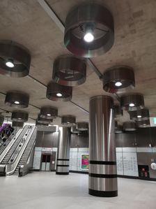 Elizabeth Line, Tottenham Ct Rd, London,UK, May 2022. Creator: Ethel Davies