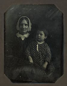 Elizabeth Page Bakewell and her Grandson, Frank B. James, ca. 1846. Creator: John Plumbe