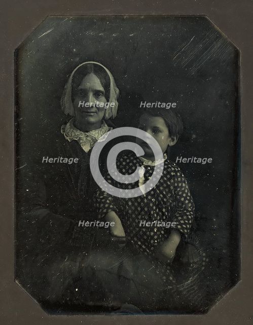 Elizabeth Page Bakewell and her Grandson, Frank B. James, ca. 1846. Creator: John Plumbe.