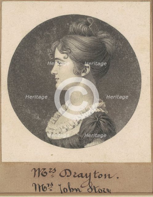Elizabeth Porcher Gaillard Stoney, 1809. Creator: Charles Balthazar Julien Févret de Saint-Mémin.