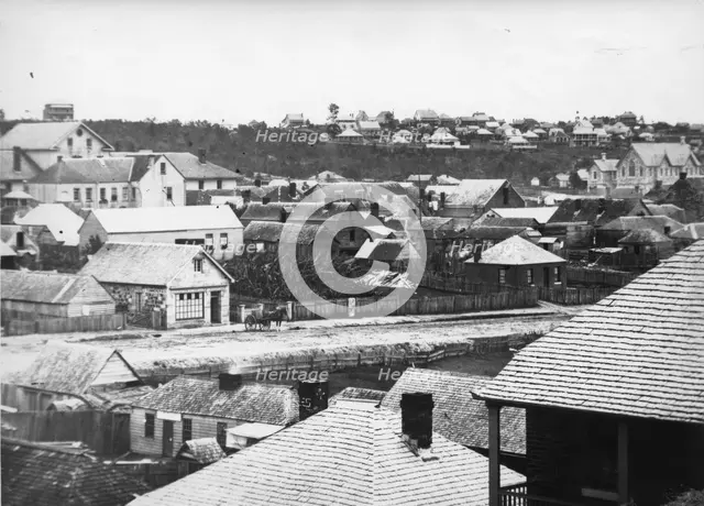Elizabeth Street, Brisbane (Qld), 1863 before the 1864 fires. Creator: Unknown.