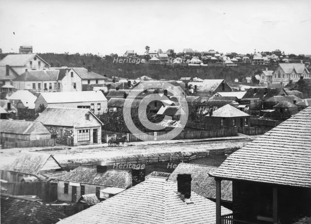 Elizabeth Street, Brisbane (Qld), 1863 before the 1864 fires. Creator: Unknown.