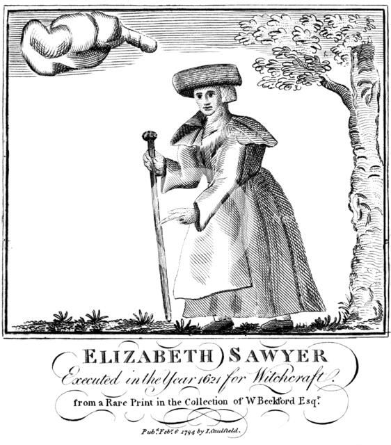 Elizabeth Sawyer, executed as a witch in England in 1621, 1794. Artist: Unknown