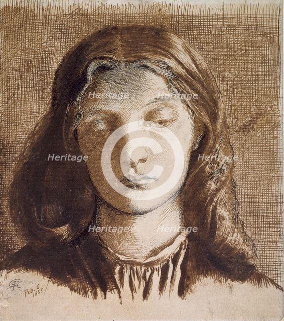 Elizabeth Siddal, 1855. Artist: Dante Gabriel Rossetti.