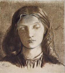 Elizabeth Siddal, 1855. Artist: Dante Gabriel Rossetti