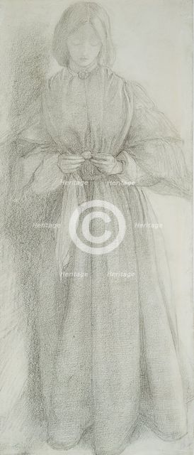 Elizabeth Siddal (Mrs. Dante Gabriel Rossetti), c. 1854. Creator: Dante Gabriel Rossetti.