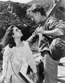 Elizabeth Taylor (1932-), British actress, and Richard Burton (1925-1984), British Actor,1965