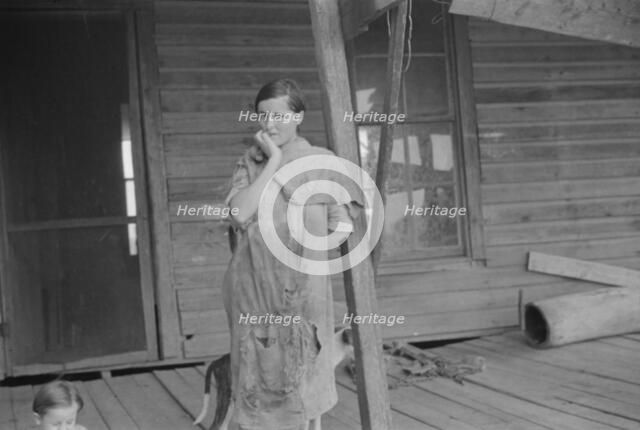 Elizabeth Tengle on porch, Hale County, Alabama, 1936. Creator: Walker Evans.