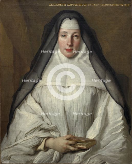 Elizabeth Throckmorton, Canoness of the Order of the Dames Augustines Anglaises, 1729. Creator: Nicolas de Largilliere.