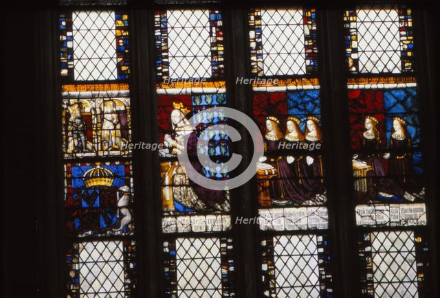 Elizabeth Woodville and Daughters, Canterbury Cathedral, Kent, 20th century. Artist: CM Dixon.
