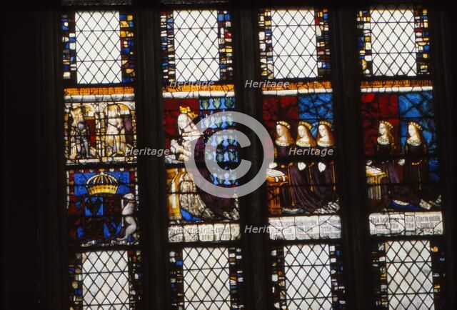 Elizabeth Woodville and Daughters, Canterbury Cathedral, Kent, 20th century. Artist: CM Dixon.