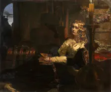 Elizabeth Woodville in her Sanctuary, Westminster after the abstraction of her eldest Son...c1855. Creator: Arthur George Walker