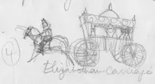 Elizabethan carriage c1950. Creator: Shirley Markham