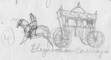 Elizabethan carriage c1950. Creator: Shirley Markham
