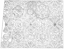 Elizabethan Ceiling at the Red Lion Inn, Barnstaple - drawn by Mr. H. H. Sharland, 1850. Creator: Unknown