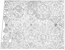 Elizabethan Ceiling at the Red Lion Inn, Barnstaple - drawn by Mr. H. H. Sharland, 1850. Creator: Unknown