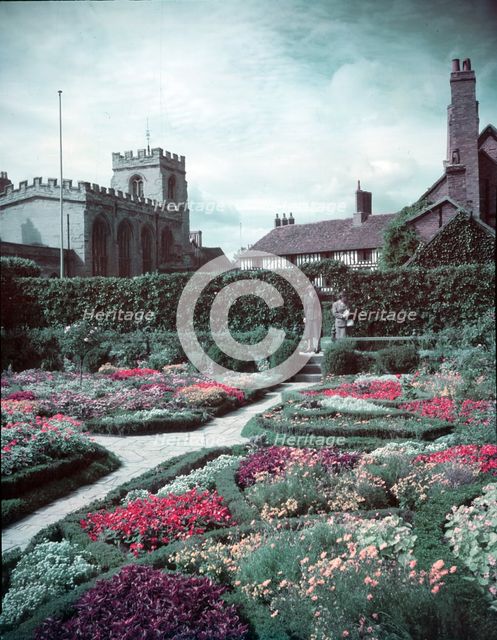 Elizabethan knot garden, Stratford-on-Avon, Warwickshire, c1955.  Creator: Arthur Charles Kirby Ware.