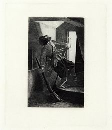 Elizabethan soldier shot c1843-c1891. Artist: Charles Samuel Keene