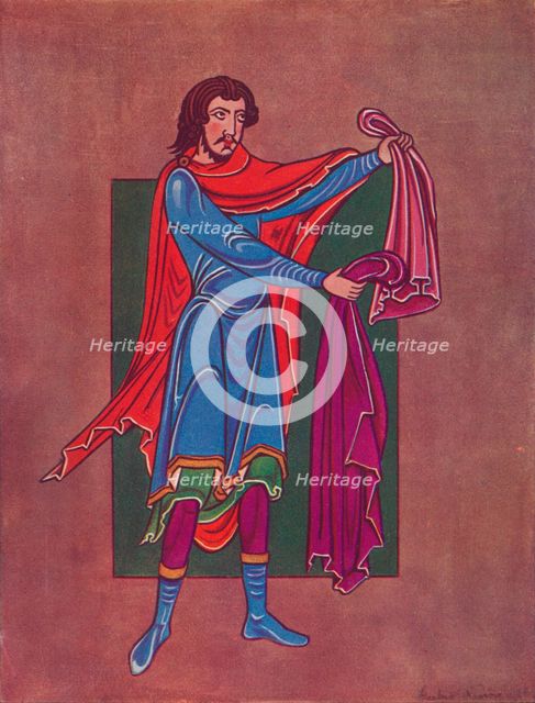 'Elkanah from the St. Eadmundsbury Bible', c1135 (1927). Artist: Master Hugo.