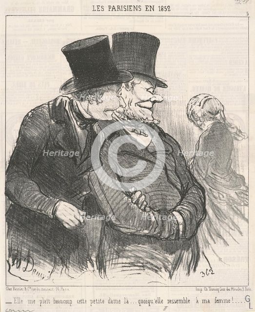 Ell me plait beaucoup ..., 19th century. Creator: Honore Daumier.