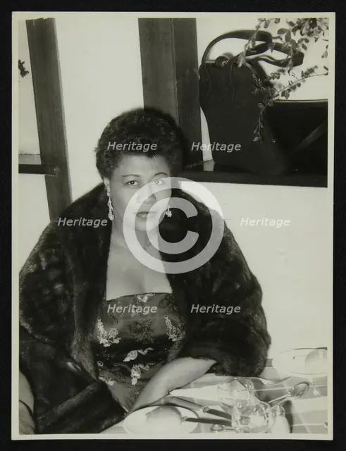 Ella Fitzgerald after a concert at Colston Hall, Bristol, 24 February 1955. Creator: Denis Williams.