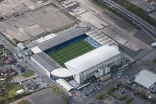 Elland Road, home of Leeds United Football Club, Leeds, West Yorkshire, 2016. Creator: Dave MacLeod