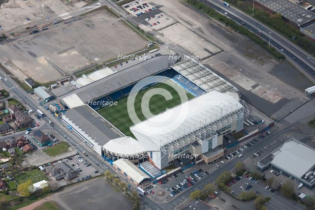 Elland Road, home of Leeds United Football Club, Leeds, West Yorkshire, 2016. Creator: Dave MacLeod.