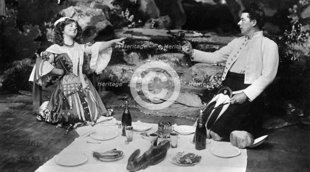 Ellaline Terriss and Seymour Hicks in The Gay Gordons, c1907. Artist: Unknown