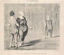 Elle a encore ... une jolie taille Madame Coquardeau!, 19th century. Creator: Honore Daumier