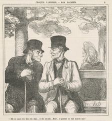 Elle est encore très bien, cette dame ..., 19th century. Creator: Honore Daumier