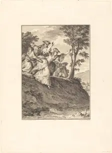 Elle s'élance après lui, 1777. Creator: Antoine Jean Duclos
