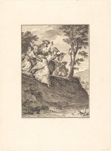 Elle s'élance après lui, 1777. Creator: Antoine Jean Duclos