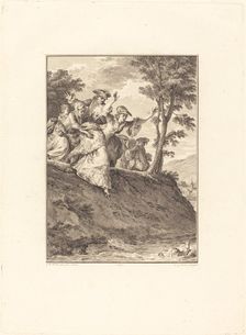 Elle s'élance après lui, 1777. Creator: Antoine Jean Duclos