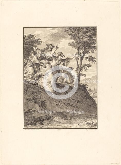 Elle s'élance après lui, 1777. Creator: Antoine Jean Duclos.