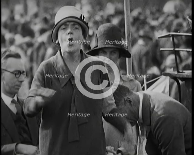 Ellen Wilkinson, Labour Politician Giving a Speech in Support of the General Strike, 1926. Creator: British Pathe Ltd.