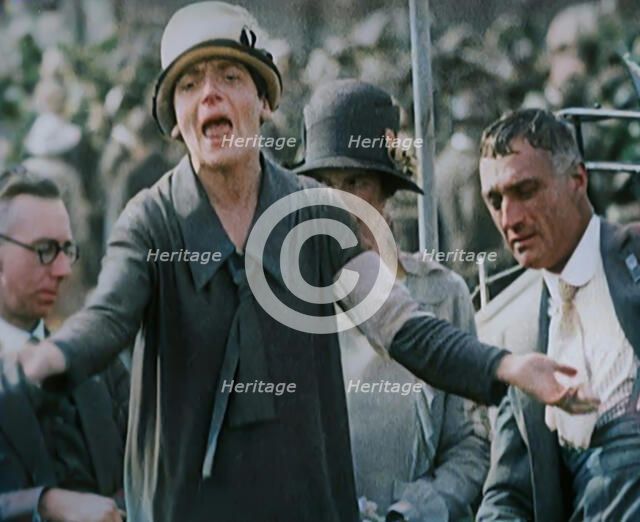 Ellen Wilkinson, Labour Politician Giving a Speech in Support of the General Strike, 1926. Creator: British Pathe Ltd.