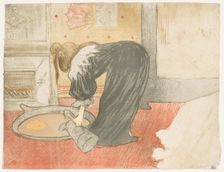 Elles: Woman at the Tub, 1896. Creator: Henri de Toulouse-Lautrec (French, 1864-1901)