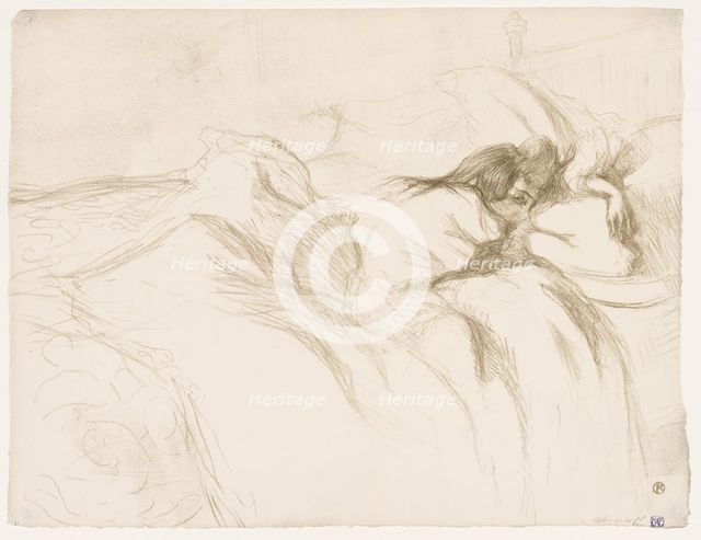Elles: Woman Sleeping, 1896. Creator: Henri de Toulouse-Lautrec (French, 1864-1901).