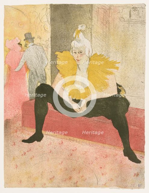 Elles: The Seated Clown, Mlle Cha-u-Ka-o , 1896. Creator: Henri de Toulouse-Lautrec (French, 1864-1901).